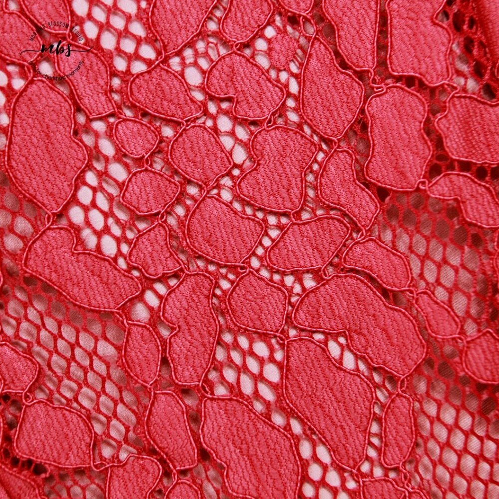 Alexis Lace Short Sleeve Cutout Lined Wide Leg Jumpsuit Raw Hems Pink Women XS - Picture 10 of 13